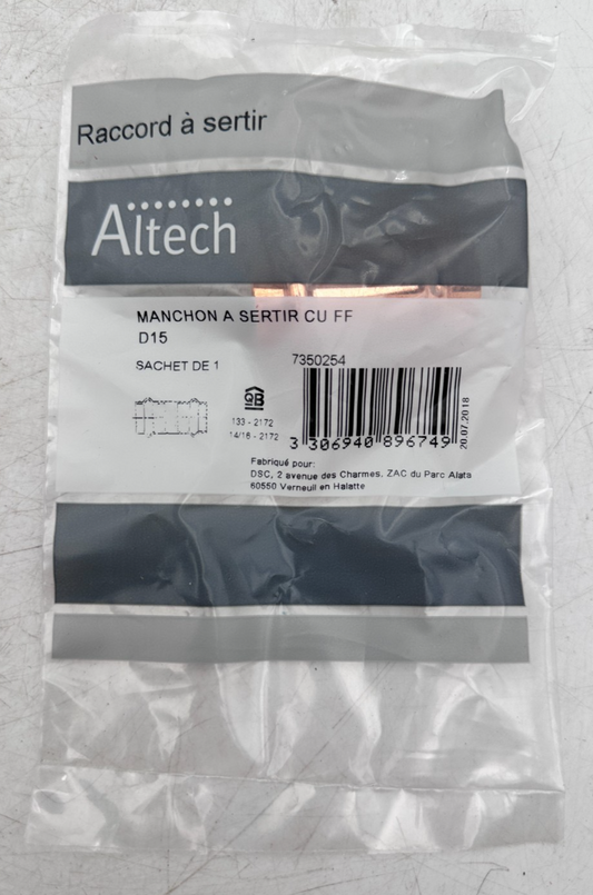 ALTECH 7350254 MANCHON A SERTIR CU FF D15 x10pc