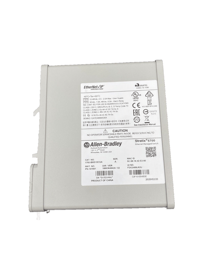 Allen Bradley 1783 - BMS10CGA ALLEN - BRADLEY STRATIX 5700 MANAGED ETHERNET SWITCH - KLR Automation