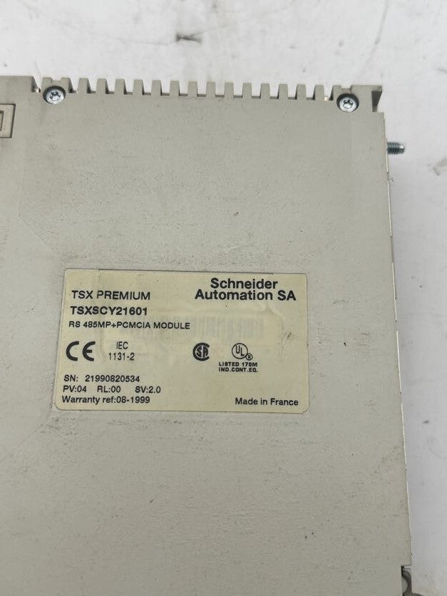1pc x SCHNEIDER ELECTRIC TSXSCY21601 R8 485MP+PCMCIA MODULE - KLR Automation