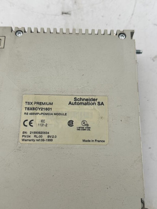 1pc x SCHNEIDER ELECTRIC TSXSCY21601 R8 485MP+PCMCIA MODULE - KLR Automation
