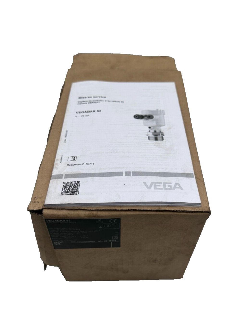 VEGA VEGABAR 52 BR52.XXGS8AZKMXS TRANSMETTEUR DE PRESSION