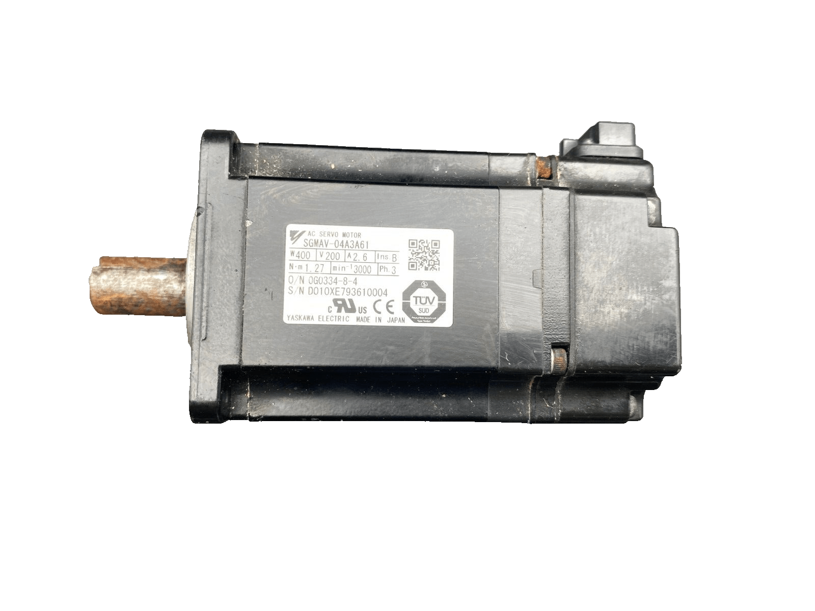 OMRON SGMAV - 04A3A61 400W 200V 2.6A 1.27 Nm 3000 tr/min 3PH AC SERVOMOTOR x1pc - KLR Automation