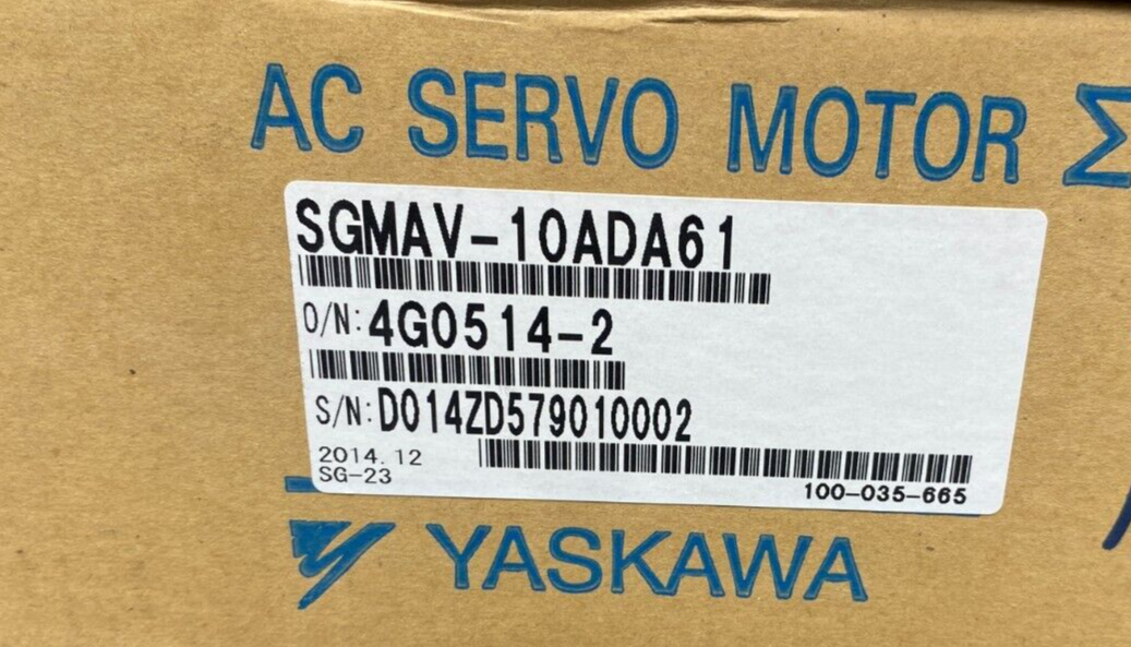 YASKAWA SGMAV-10ADA61 4G0514-2 1000W 200V 7.4A 3PH 3000 min-1 3.18Nm x1pc