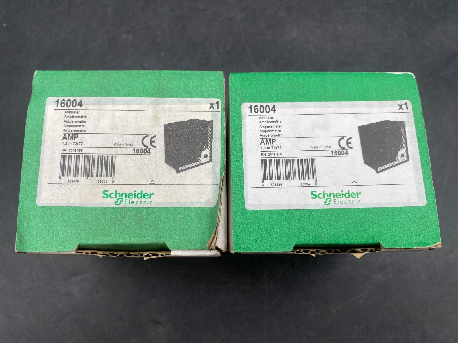 LOT OF 2 SCHNEIDER ELECTRIC 16004 AMMETER - KLR Automation