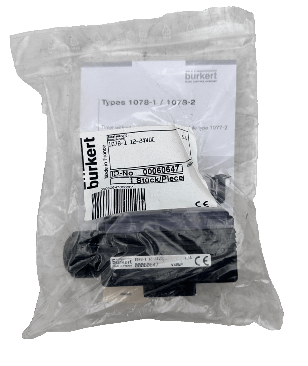 BURKERT 1078 - 1 00060647 12 - 24VDC TIMER x1pc - KLR Automation
