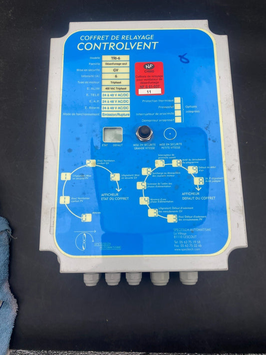 SPECITECH AUTOMATISME CONTROLVENT TRI - 6 RELAY BOX SMOKE EXHAUST - KLR Automation