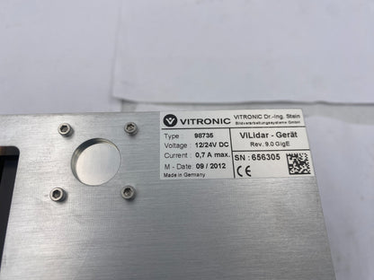1pc x VITRONIC GERAT VI LIDAR MODUL 98735 REV.9.0 GIGE 12/24VDC 110423 - KLR Automation