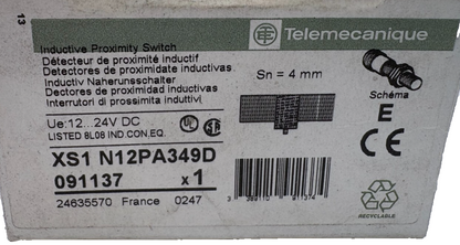 TELEMECANIQUE DETECTEUR DE PROXIMITE XS1 N12PA349D 4mm x1