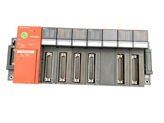 MITSUBISHI MELSEC A1S61PN + A1SX81 x2pc + A1SY81 x4pc + A1SG60 + BASE UNIT - KLR Automation