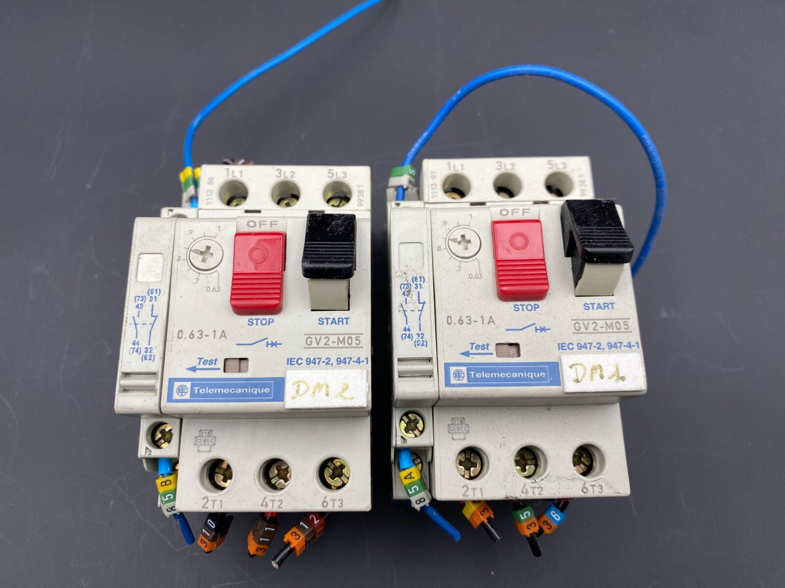 1pc x LOT OF 2 TELEMECANIQUE GV2 - M05 GV2 - AN11 690V 6A MOTOR CIRCUIT BREAKER - KLR Automation