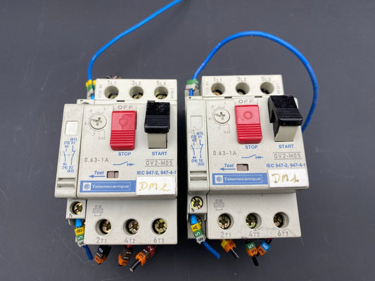 1pc x LOT OF 2 TELEMECANIQUE GV2 - M05 GV2 - AN11 690V 6A MOTOR CIRCUIT BREAKER - KLR Automation