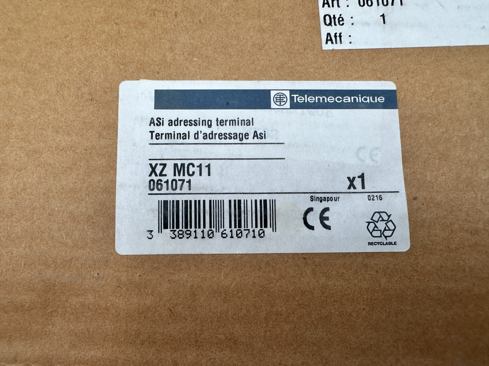 TELEMECANIQUE XZMC11 061071 TERMINAL D'ADRESSAGE ASI - KLR Automation