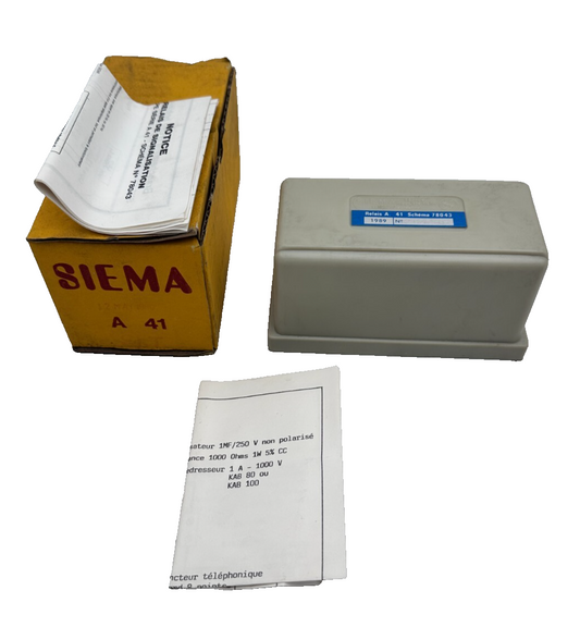 SIEMA RELAIS DE SIGNALISATION TYPE SERIE A 41