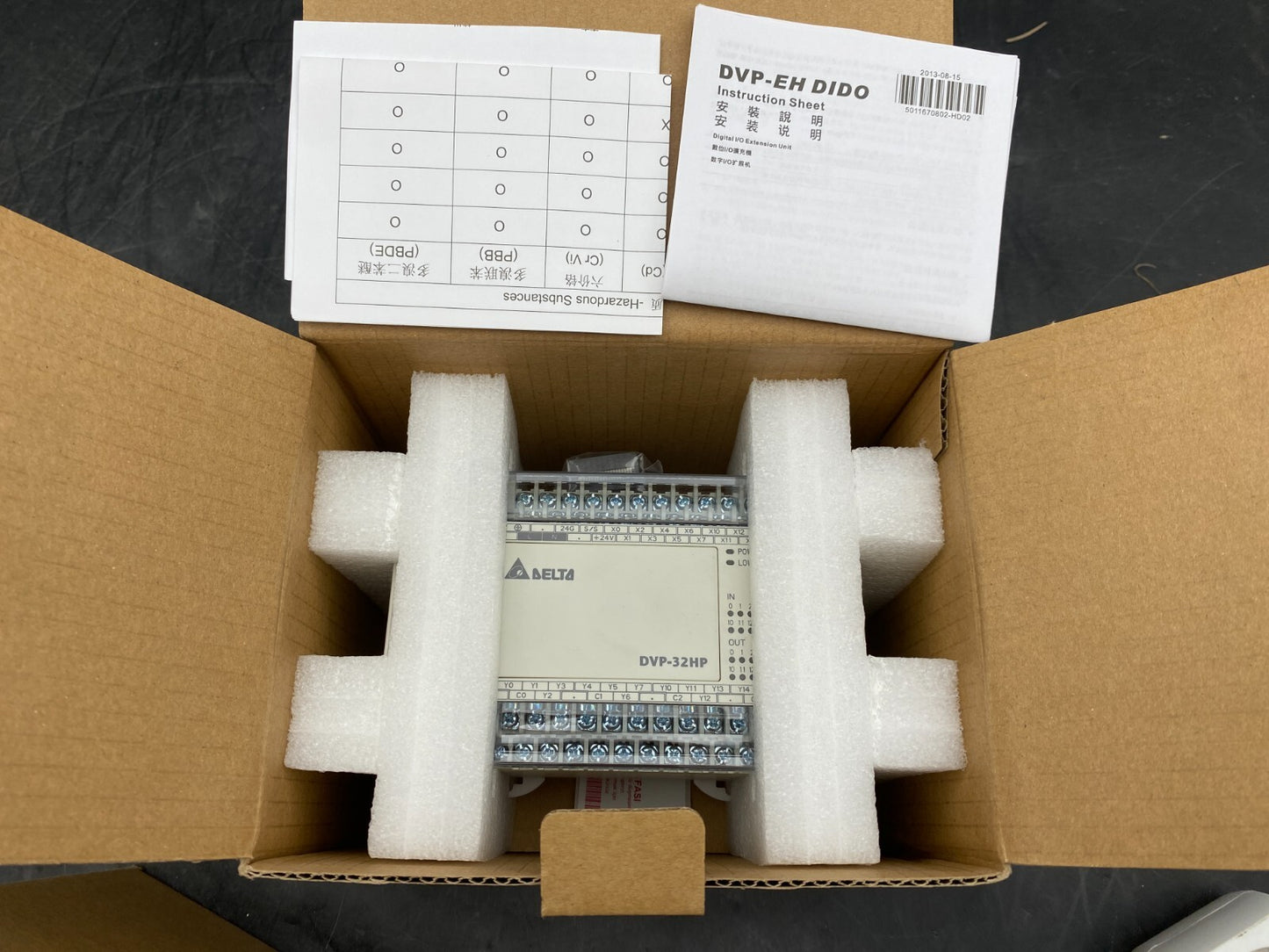 DELTA DVP32HP00T DIGITAL MODULE 32HP00T0W20510109 PLC EXT. MODUL NEW IN BOX x1pc - KLR Automation