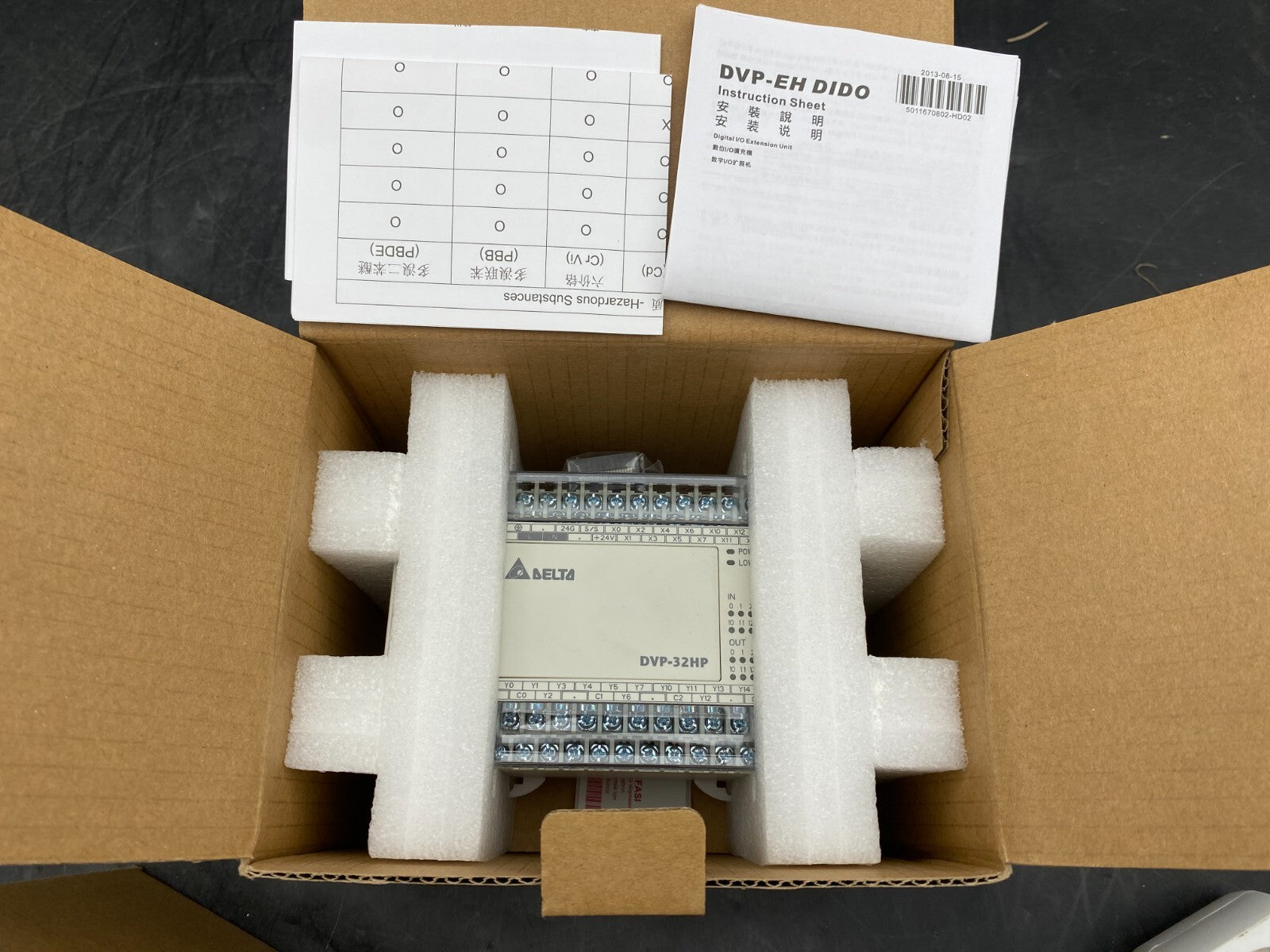 DELTA DVP32HP00T DIGITAL MODULE 32HP00T0W20510109 PLC EXT. MODUL NEW IN BOX x1pc - KLR Automation