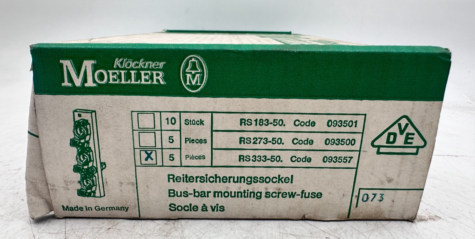KLOCKNER MOELLER RS 333-50 093557 SOCLE A VIS x5pc