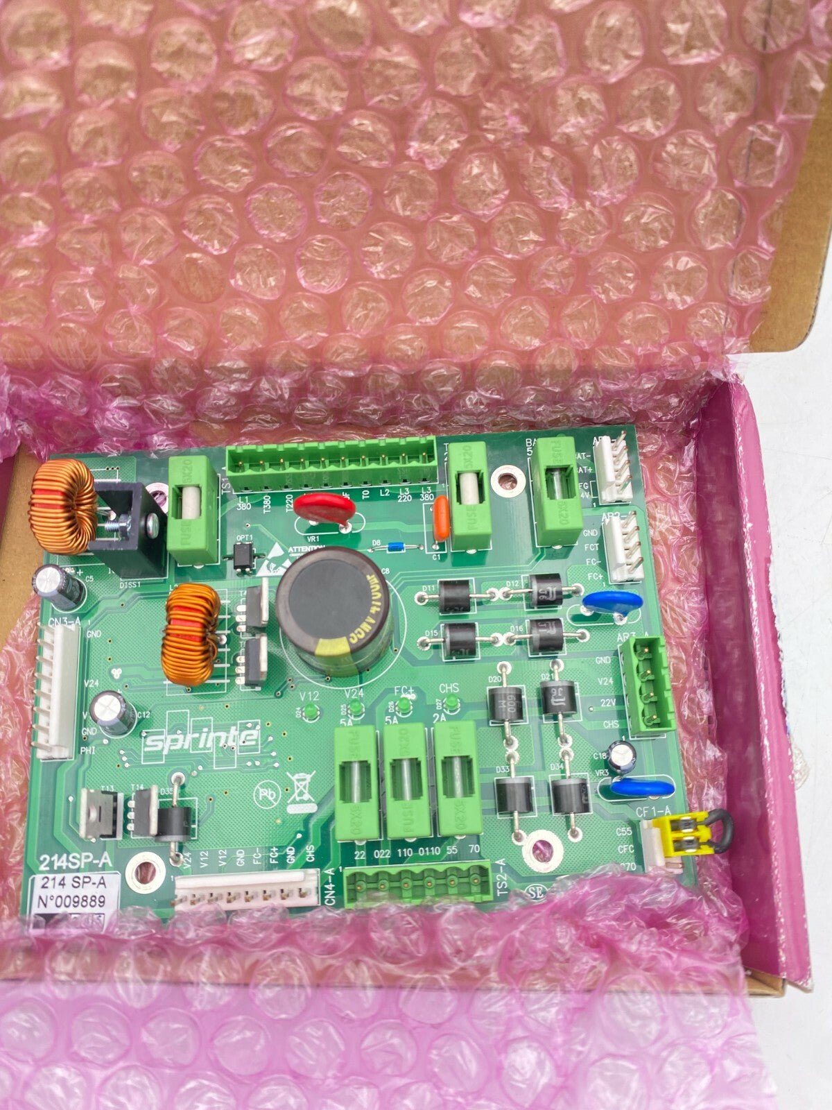 Elevator parts lift Card 214SP - Carte alimentation armoire Sprinte 214 SP - A - KLR Automation