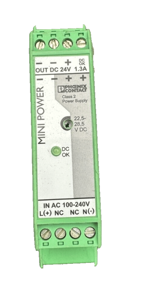 PHOENIX CONTACT 2866446 MINI - PS - 100 - 240AC/24DC/1.3 POWER SUPPLY - KLR Automation