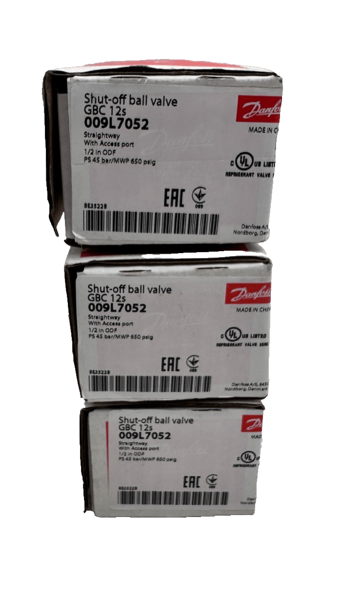 DANFOSS 009L7052 GBC 12s SHUT - OFF BALL VALVE STRAIGHTWAY WITH ACCESS PORT x1pc - KLR Automation