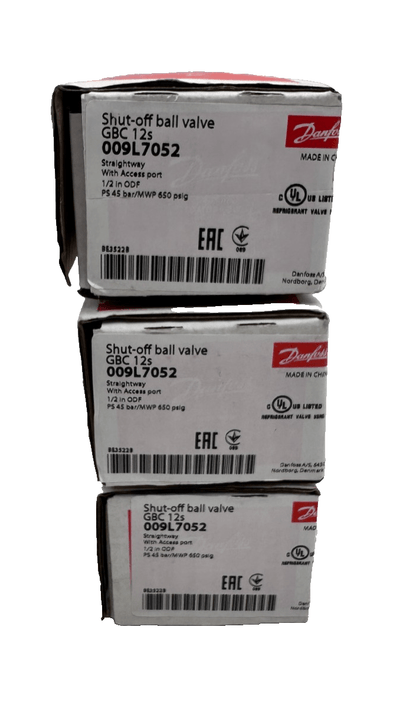 DANFOSS 009L7052 GBC 12s SHUT - OFF BALL VALVE STRAIGHTWAY WITH ACCESS PORT x1pc - KLR Automation
