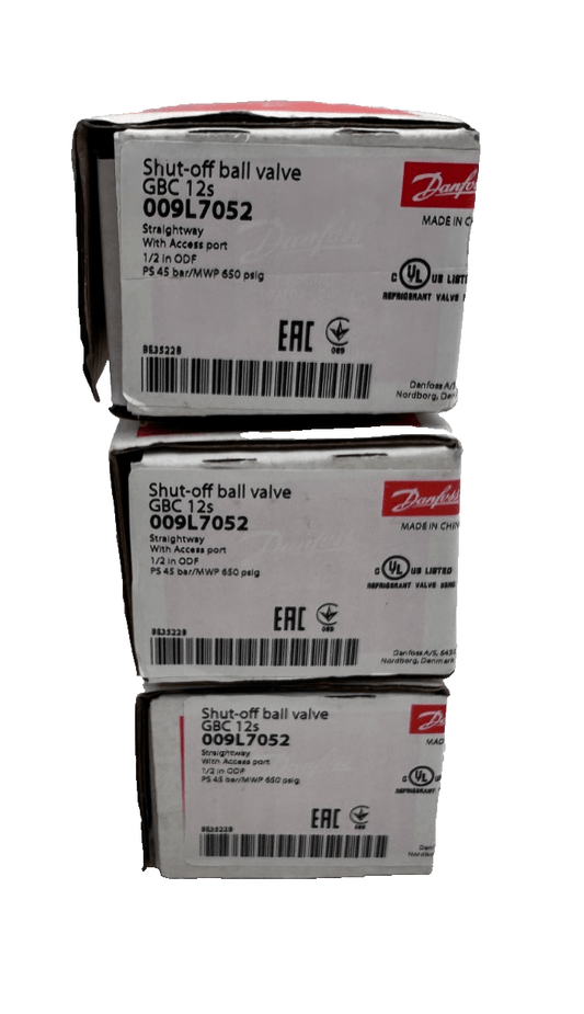 DANFOSS 009L7052 GBC 12s SHUT - OFF BALL VALVE STRAIGHTWAY WITH ACCESS PORT x1pc - KLR Automation