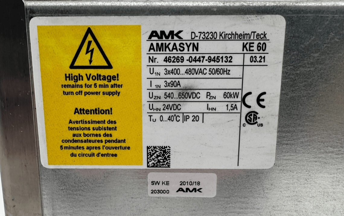 AMK AMKASYN KE 60 KE - E03 VARIATEUR DE FREQUENCES  - KLR Automation