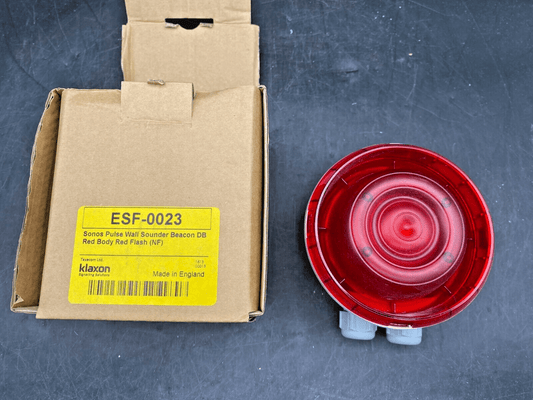 LOT DE 8 KLAXON ESF - 0023 SONOS PULSE WALL SOUNDER BEACON DB RED BODY RED FLASH - KLR Automation