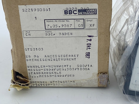 BBC Goerz METRAWATT A Meter EQ 96 GTS0103 - KLR Automation