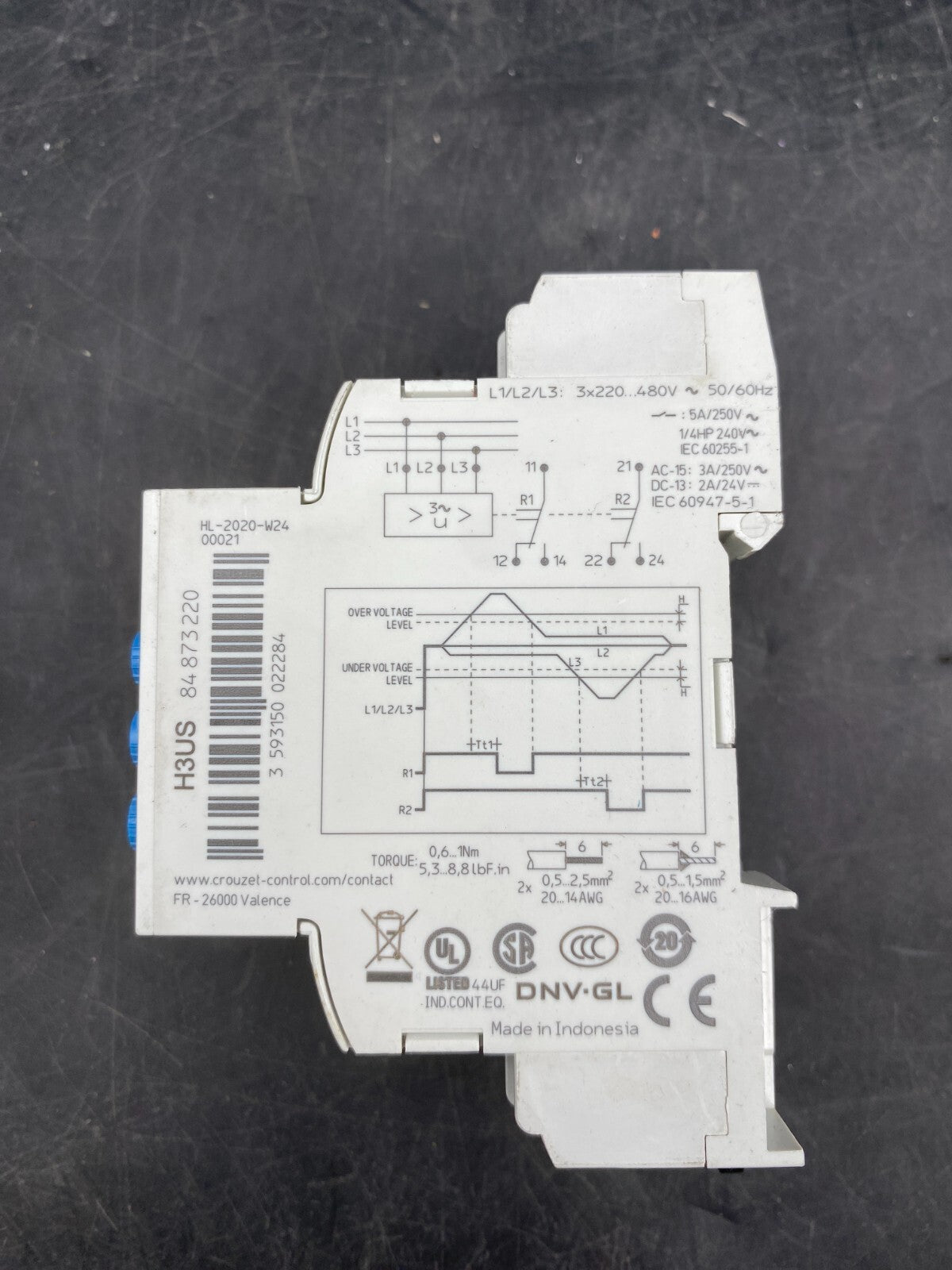 CROUZET H3US 84873220 VOLTAGE CONTROL RELAY - KLR Automation