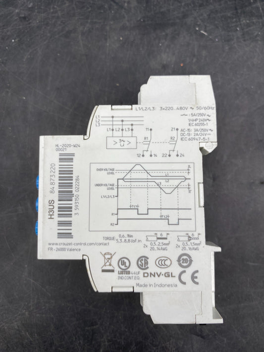 CROUZET H3US 84873220 VOLTAGE CONTROL RELAY - KLR Automation