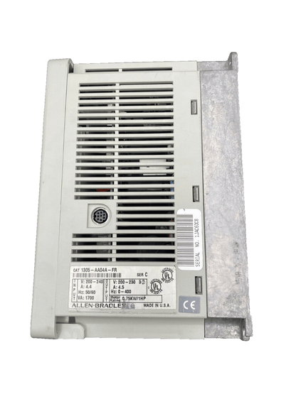 ALLEN - BRADLEY 1305 - AA04A - FR 0.75kW/1HP 200 - 230V AC DRIVE - KLR Automation