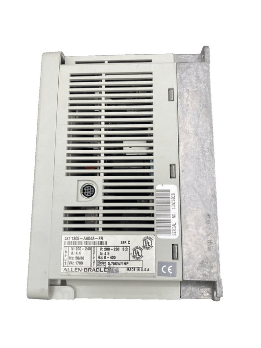 ALLEN - BRADLEY 1305 - AA04A - FR 0.75kW/1HP 200 - 230V AC DRIVE - KLR Automation