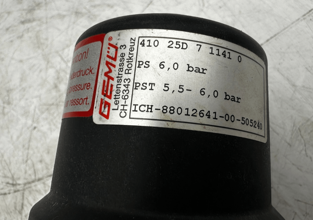 GEMU 410 25D 7 1141 0 ICH - 88012641 - 00 - 505240 VANNE A MEMBRANE - KLR Automation
