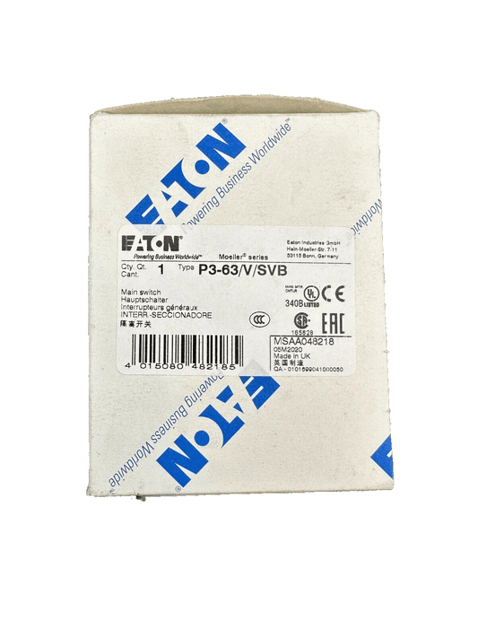 EATON P3 - 63/V/SVB MAIN SWITCH - KLR Automation