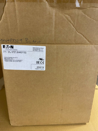 STZ1,6 440/110 EATON ELECTRIC Control transformer 1.6kVA 3,85A 477176/1 - KLR Automation