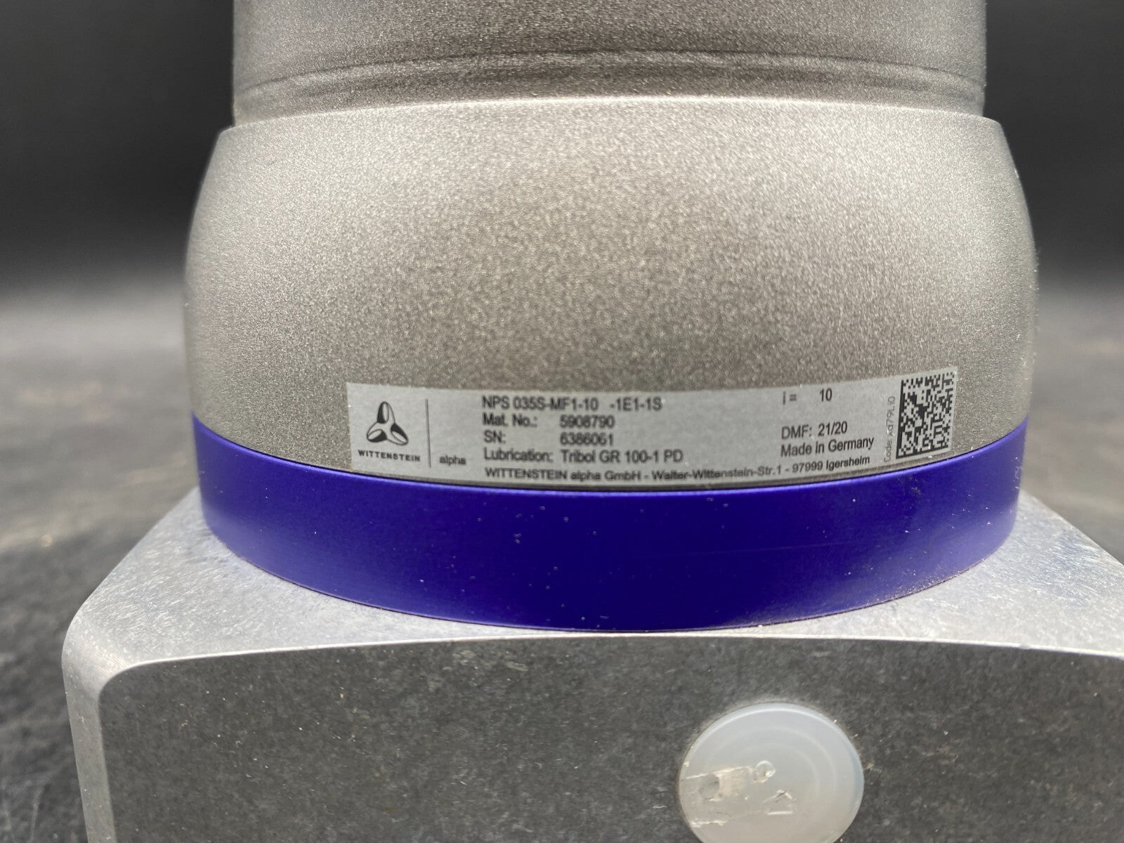 WITTENSTEIN 5908790 NPS 035S - MF1 - 10 - 1E1 - 1S I:10 14 Nm PLANETARY GEARBOX +SUPPORT - KLR Automation