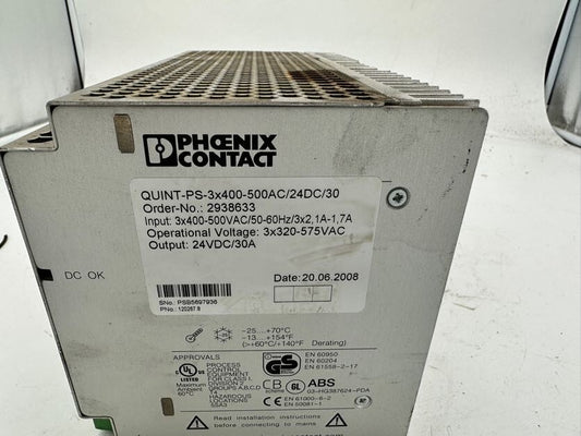 PHOENIX CONTACT QUINT-PS-3x400-500AC/24DC/30 2938633