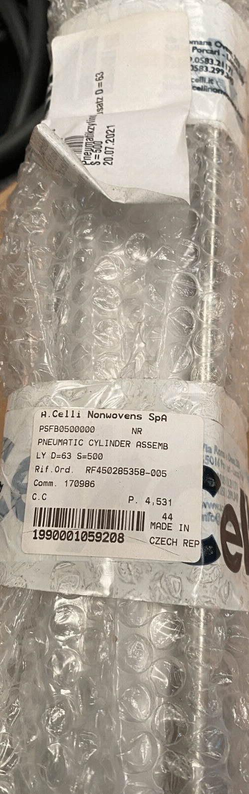 SMC C96SDB63 - 500C 1.0MPa max D 63mm S 500 PNEUMATIC CYLINDER NEW - KLR Automation