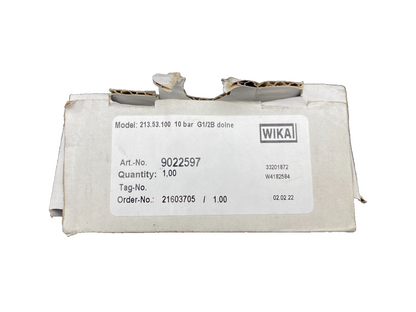 WIKA 9022597 213.53.100 10BAR G1/2B DOLNE PRESSURE GAUGES