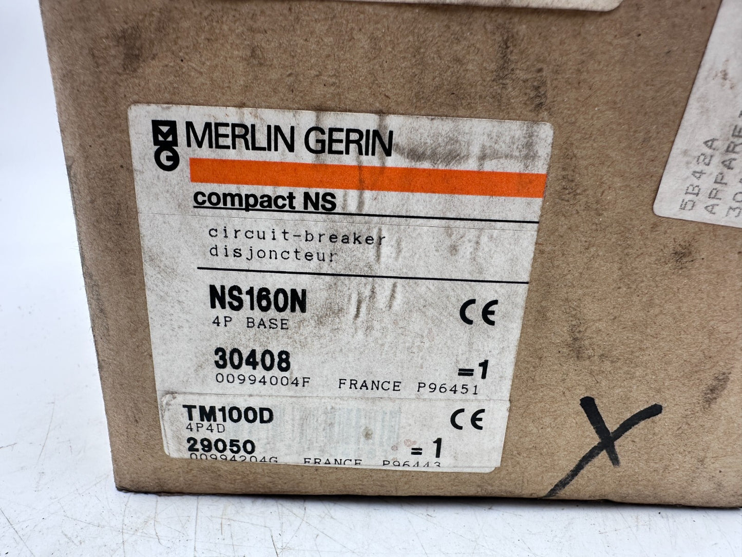 MERLIN GERIN NS160N 4P BASE 30408 COMPACT NS + TM100D 29050