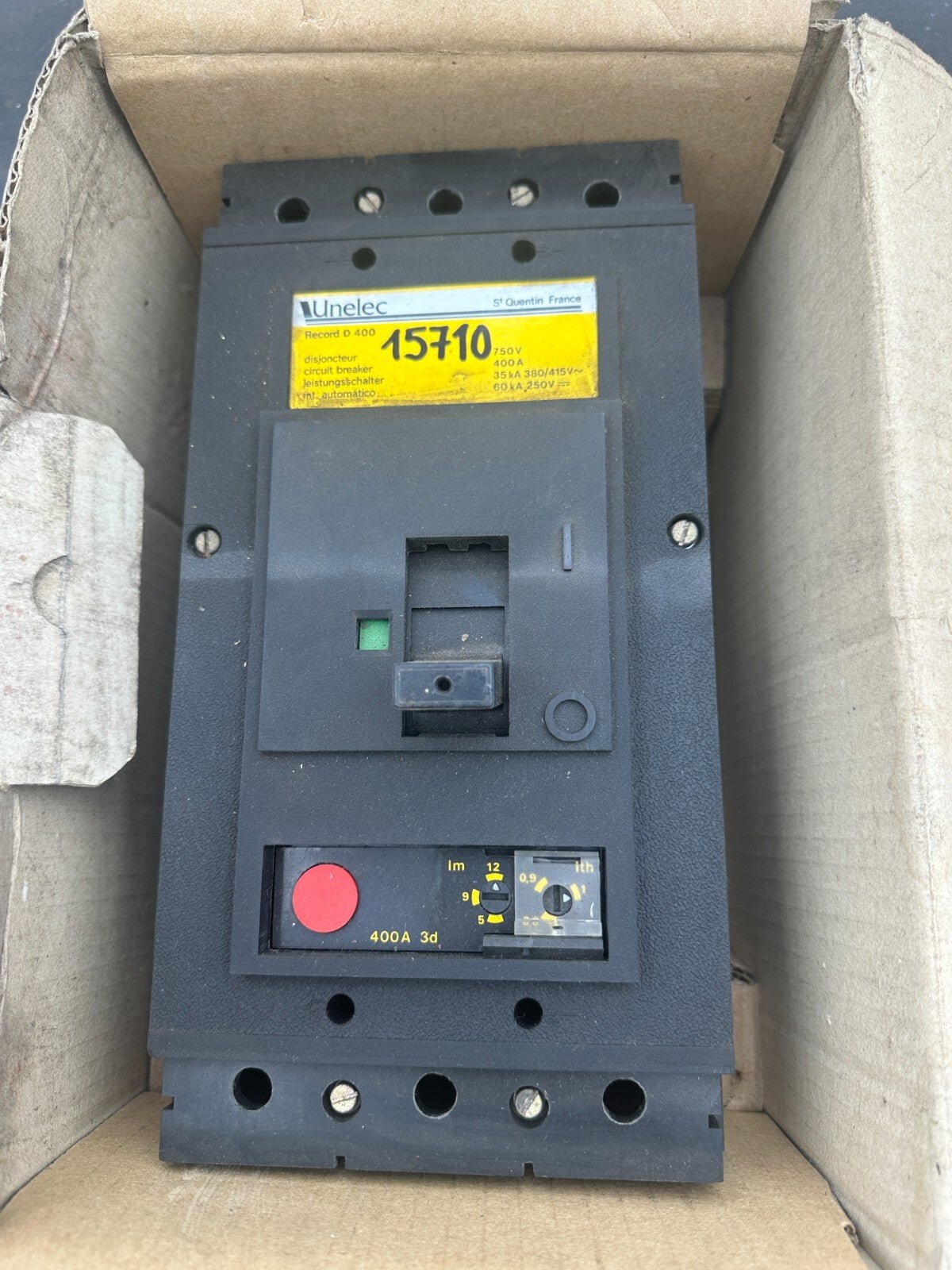 UNELEC 15710 DISJONCTEUR SANS DECLENCHEUR D400 3P SD - KLR Automation