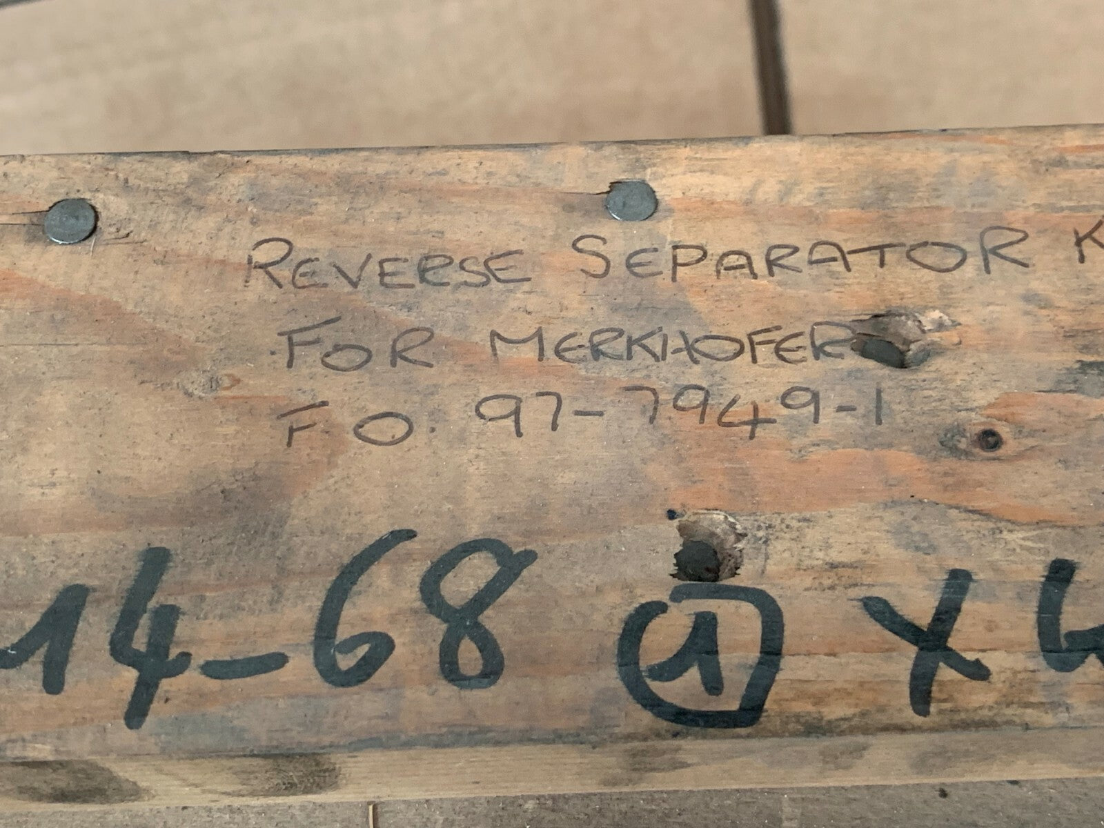 Reverse Separator For Merkhofer Von Ruden 33-71-012 B  XG14-68 XG-13-42 XG19-28