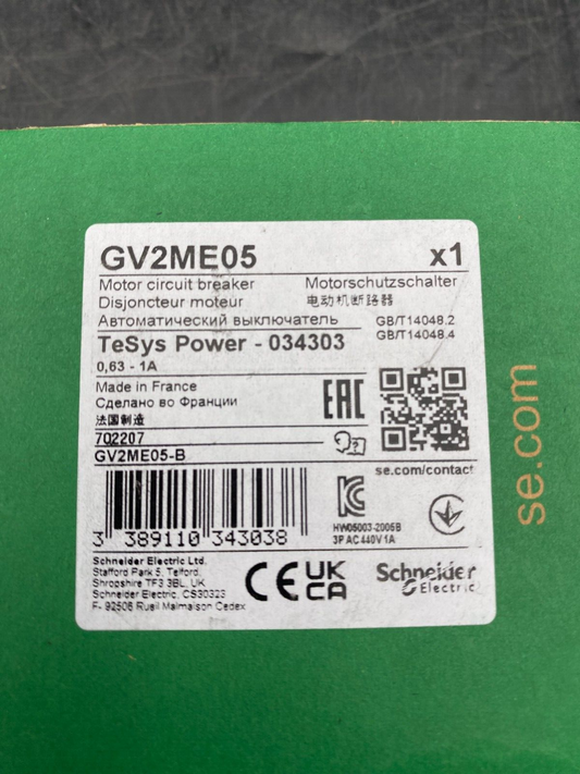 SCHNEIDER ELECTRIC GV2ME05 DISJONCTEUR MOTEUR