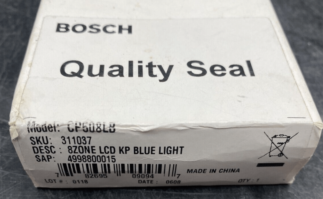 BOSCH CP508LB 8 ZONE LCD KP BLUE LIGHT x1pc - KLR Automation
