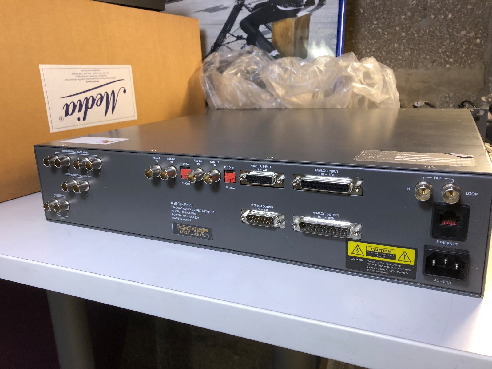  K2E Tek Point HD QUAD AUDIO VIDEO MONITOR QHDM-3408 BroadCast
