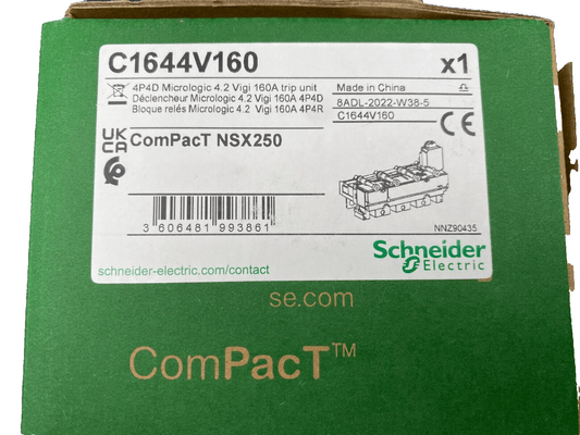 1pc x SCHNEIDER ELECTRIC C1644V160 COMPACT NSX250 DECLENCHEUR MICROLOGIC 4P4D - KLR Automation