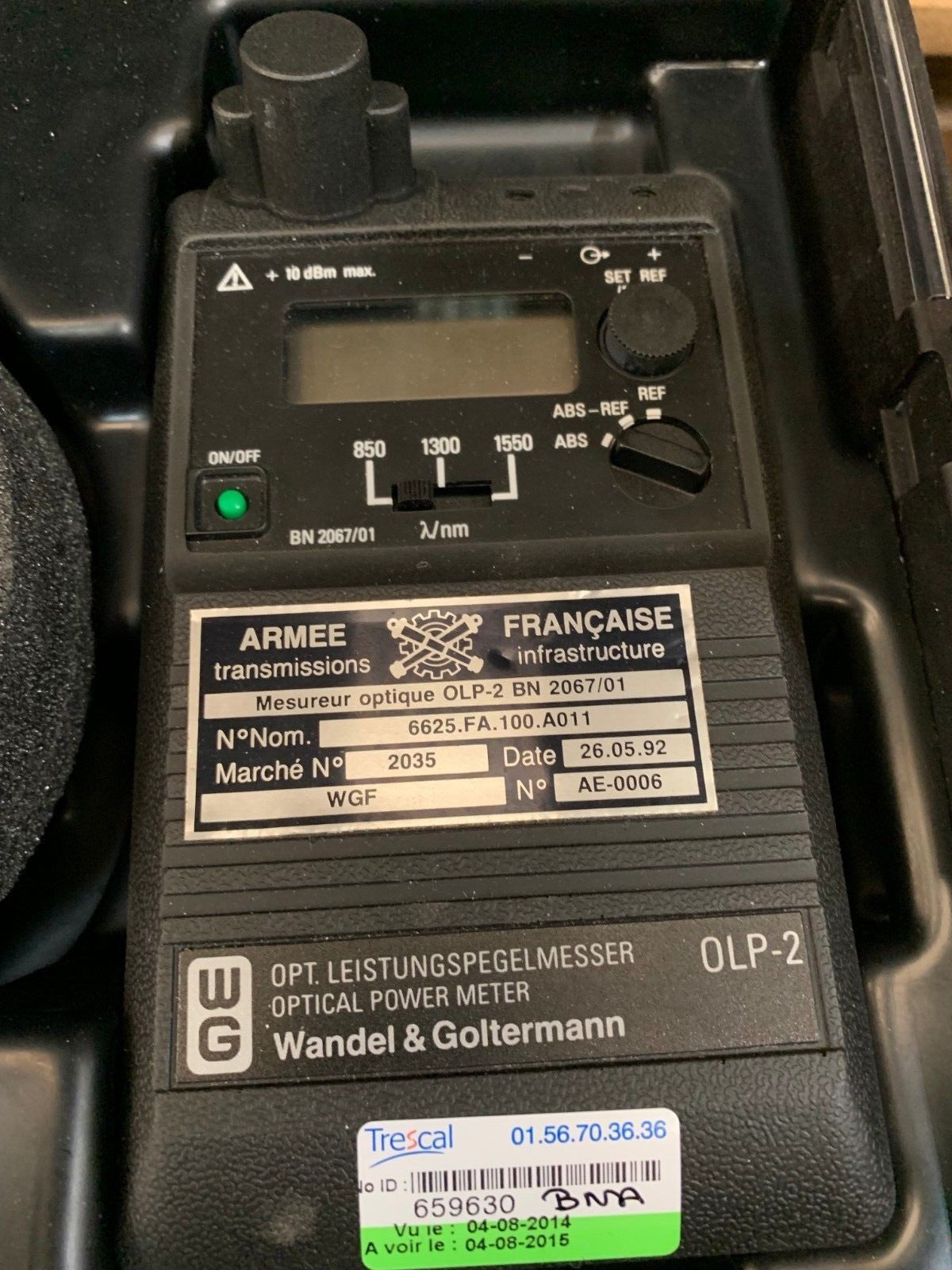 WG Wandel & Goltermann OLS-23 Optical Power Source +Power meter OLP-2 Complete