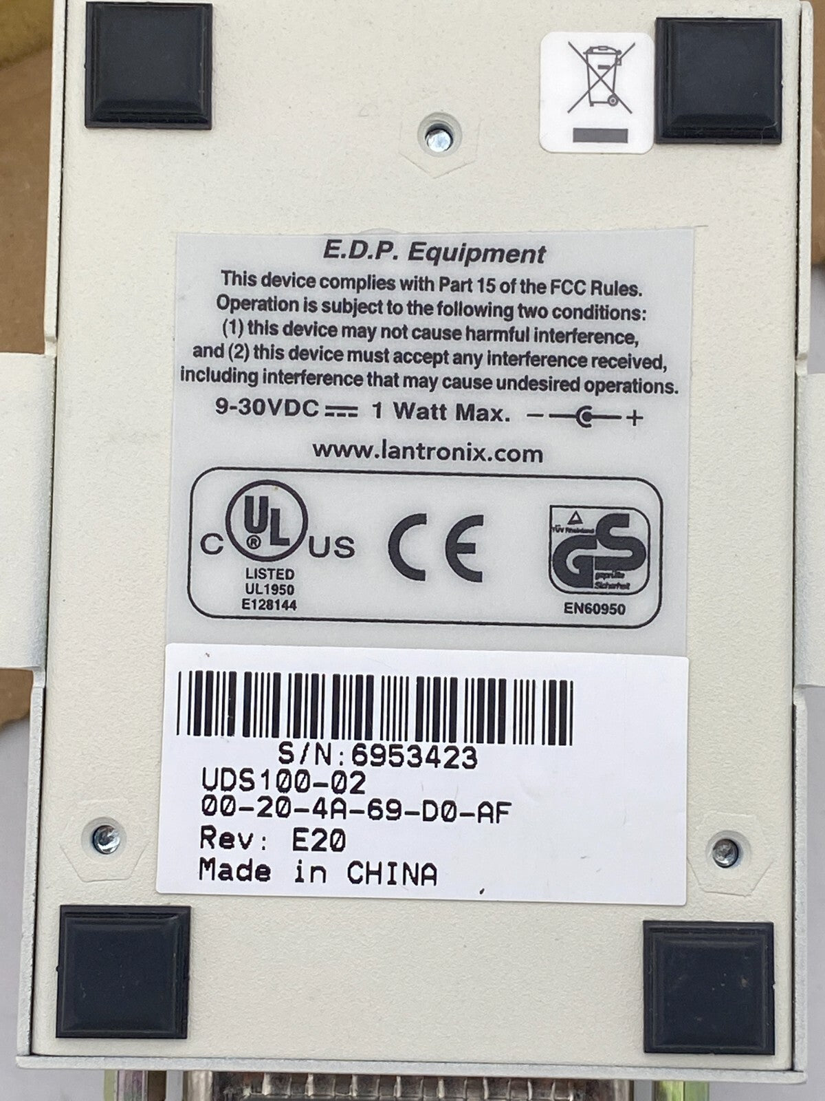 Lantronix   Device Server Ethernet External Module Terminal UDS100-02