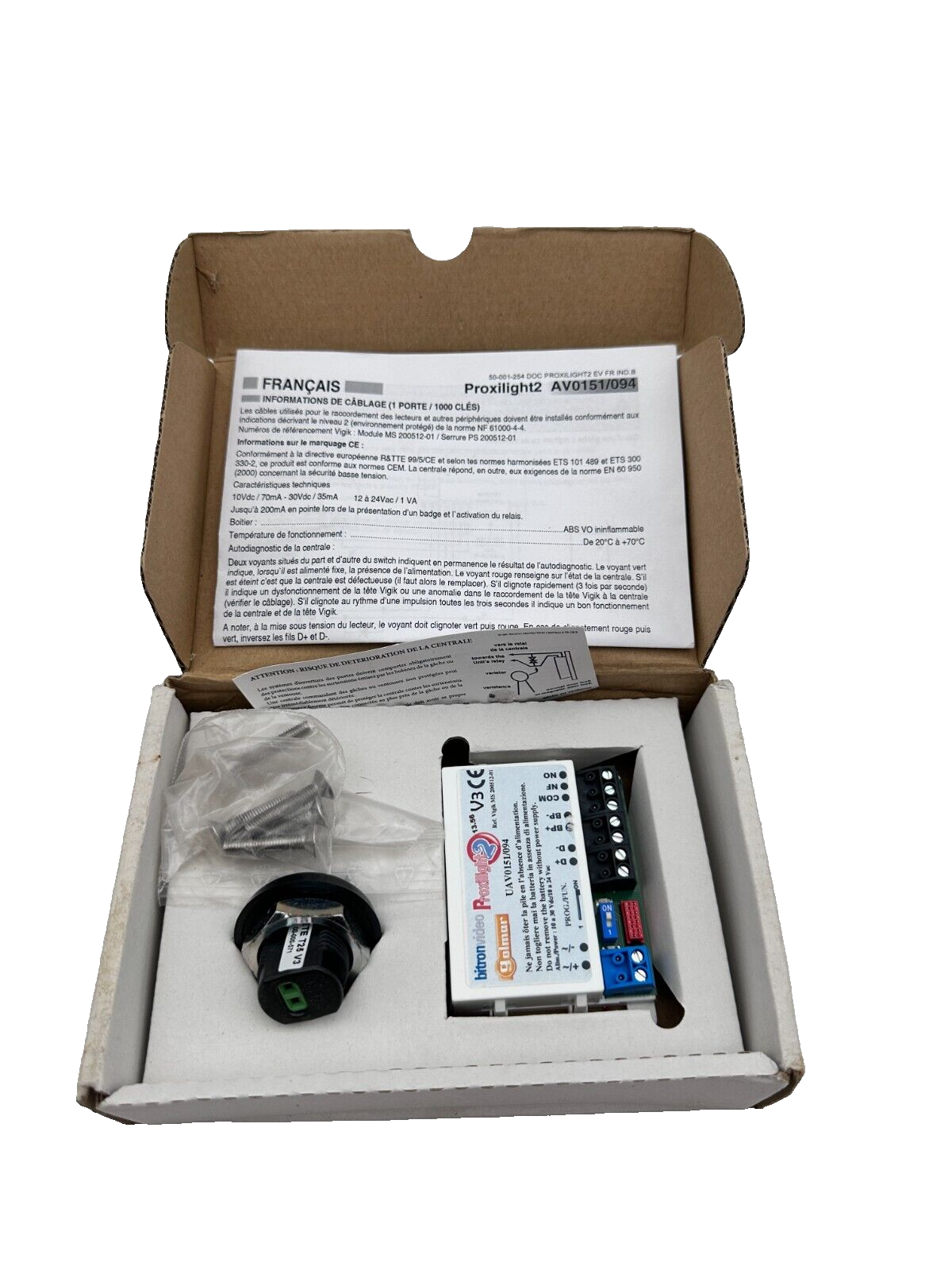 URMET UAV0151/094 BITRONVIDEO EV-140-051 CENTRALE PROXILIGHT LS V2 1 PORTE