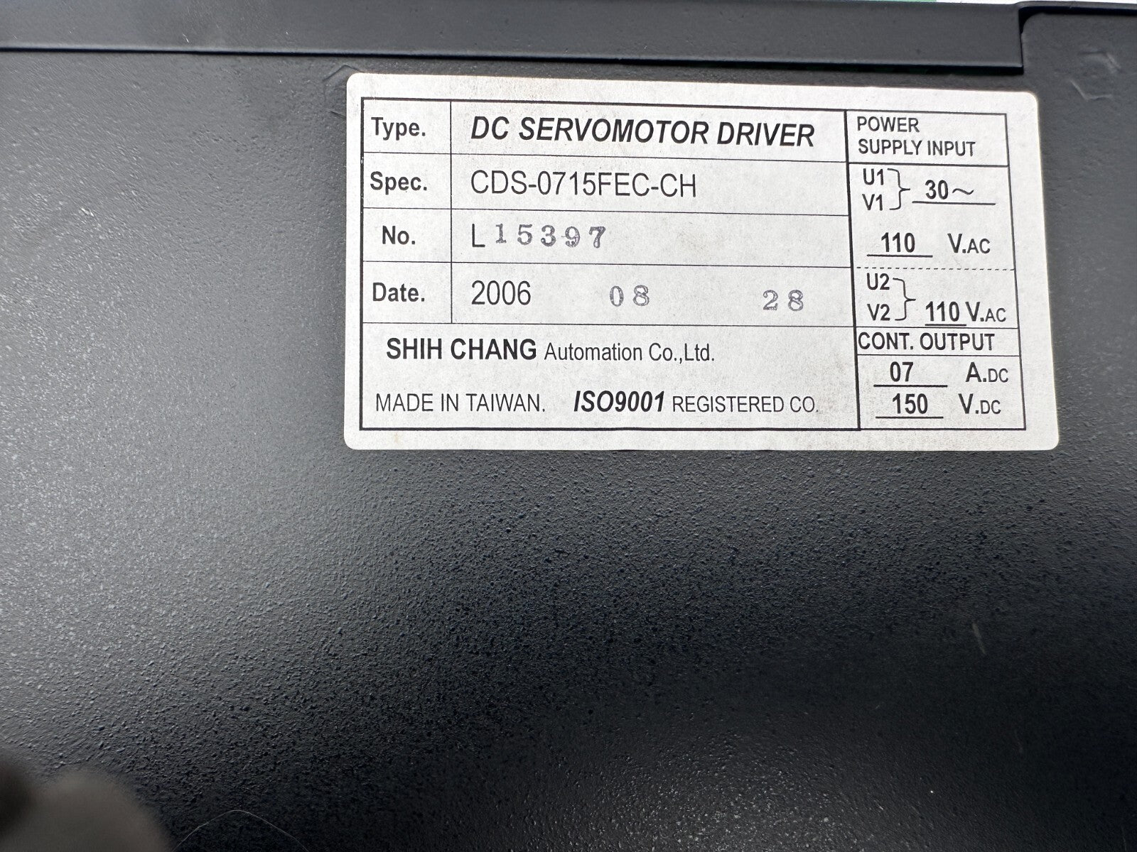 CDS CDS - 0715FEC - CH DC SERVOMOTOR DRIVER - KLR Automation